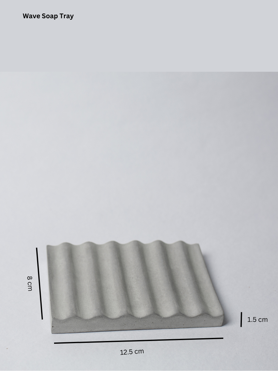 Concrete Wave Soap Dish/Tray - Crio