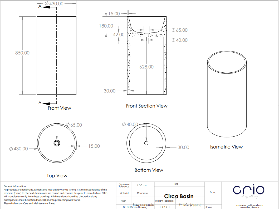 Circa Basin - Crio