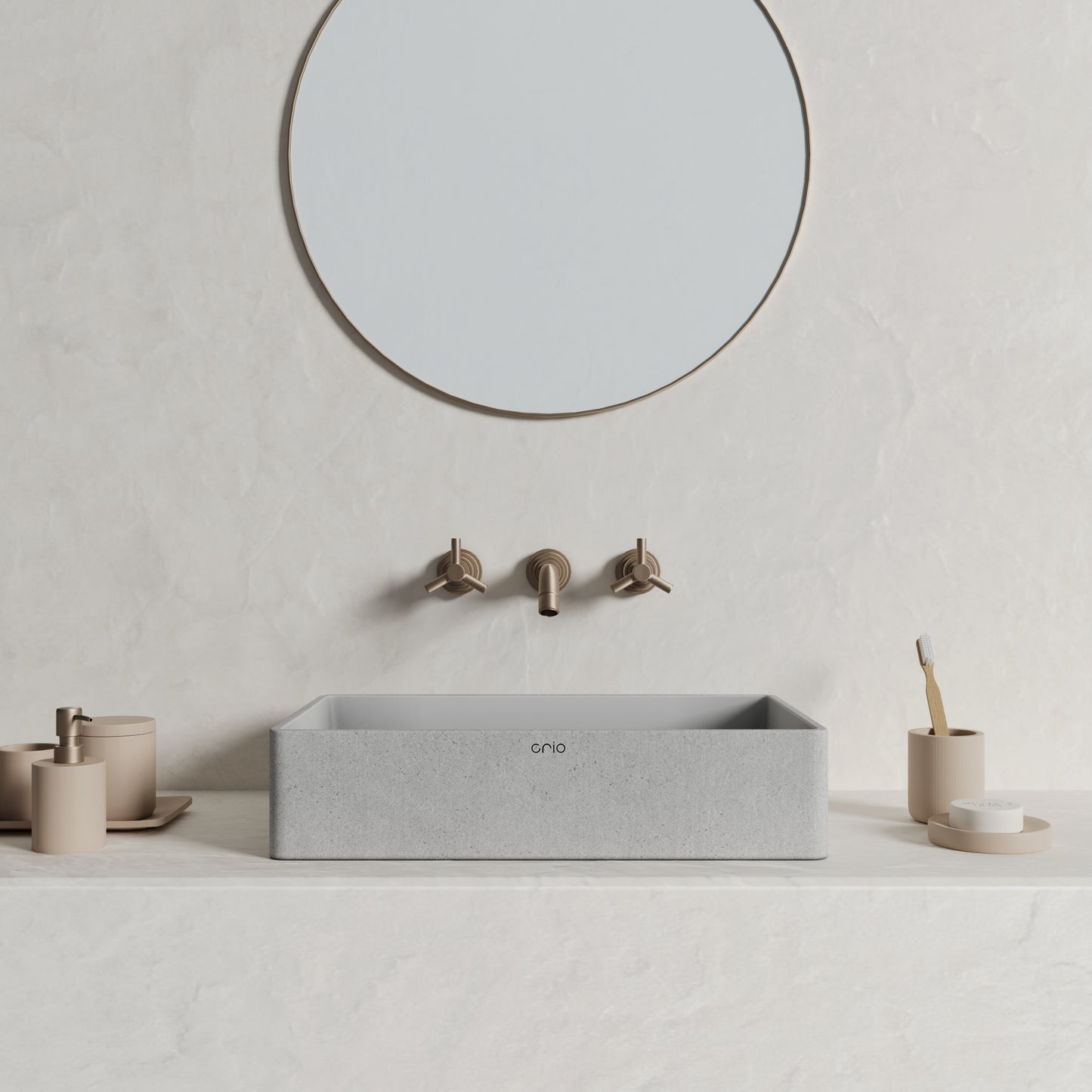 Concrete Quartz Basin