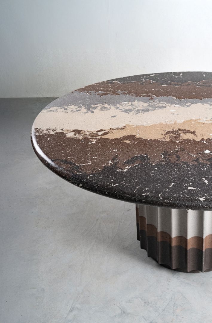 Espresso Fluted Dining Table