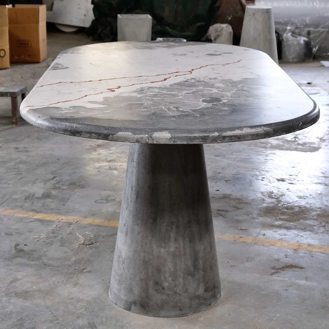 Marmoreal Concrete Dining Table Set - Crio