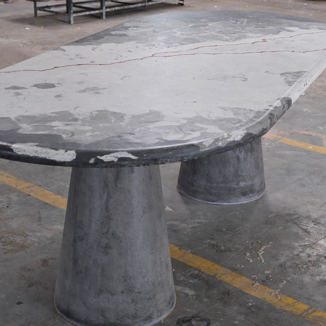 Marmoreal Concrete Dining Table Set - Crio