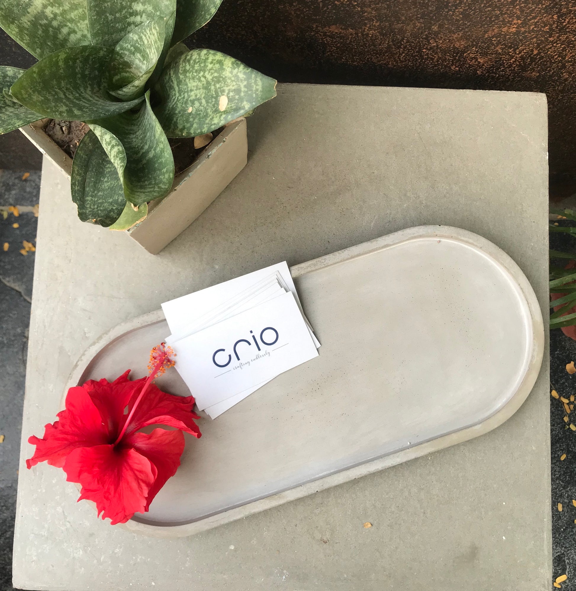 Concrete Tray/Display tray/fruits/desk accessories - Crio