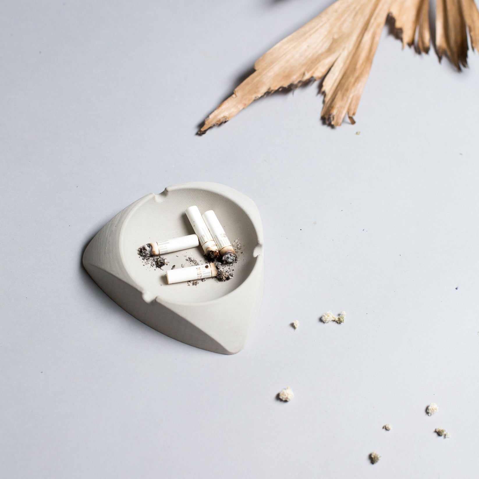 Concrete designer modern quirky ashtray for cigar ends and ashes/decor